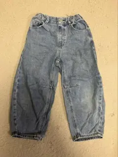 GU バレルレッグジーンズ　ブルー120