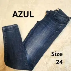 AZUL ダークブルー スキニーデニム 24