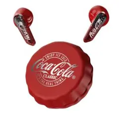 コカ・コーラ Coca-Cola ボトルキャップ型 ワイヤレスイヤホン【赤
