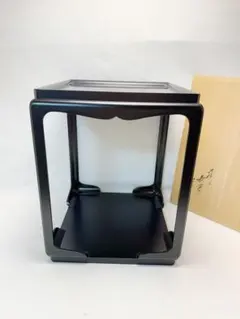 高麗卓　木製　漆器　塗師宗春　茶道具　棚　茶棚　木箱　お点前 美品 茶道具 塗師 宗春造 宗旦好写 黒一閑塗 高麗卓 木製漆器 水指棚
