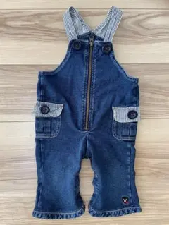 ミキハウス　ダブルビー　デニムロンパース　70㎝