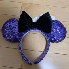 (即購入OK)ハロウィン　紫色スパンコールカチューシャ