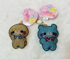 すくっとたっちさん ラインストーン きらきらマスコットキーホルダー