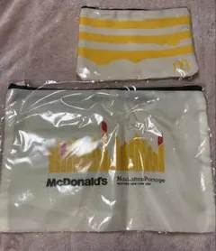 マクドナルド　福袋　ファスナーポーチ　スクエアポーチ　2点セット