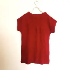 《UNIQLO》赤色 チュニック　ニットセーター【M】