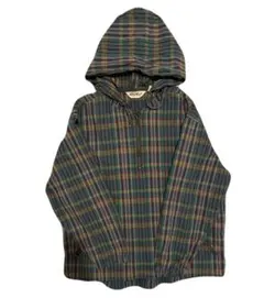 【90s 白タグ】Eddie Bauer ハーフジップ チェック柄 パーカーのサムネイル