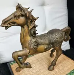 旧蔵 古銅胎 馬の置物 極細工 古董品 古賞物 中国古美術 旧家収蔵 旧蔵 古銅胎 馬の置物 極細工 古董品 古賞物 中国古美術 旧家収蔵