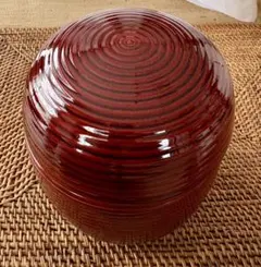 茶道具 菓子器 食籠（じきろう）朱塗 金網目 丸食籠 - メルカリ