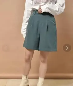 ※最終値下げ 【RETRO GIRL】タックバミューダPT （グリーン）