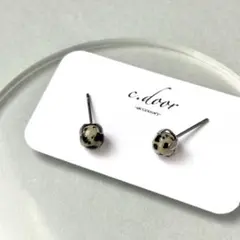 NO.1303 ダルメシアンジャスパーの一粒ピアス