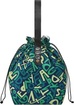 【新品】DARO-HGL 巾着ランチバッグ 断熱 保冷 保温 キャンバス素材 緑