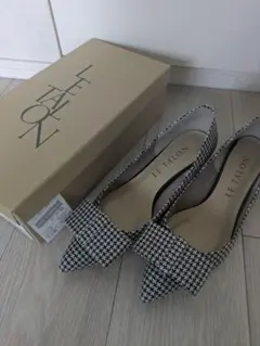 LE TALON 千鳥柄 ポイントドゥ パンプス 23,5