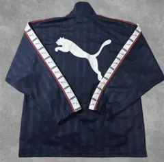 PUMA トラックジャケット ビッグロゴ ネイビー Y2K ジャージ