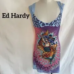 Ed Hardyラインストーンワンピース Y2K ギャル平成 フェアリーグランジ