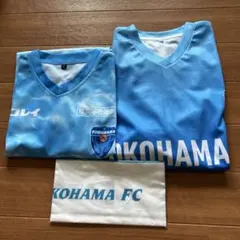 横浜FC応援シャツ2枚と手ぬぐいのサムネイル