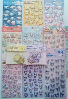 サンリオシール ぷくっとシール フレークシール他 12点【新品】