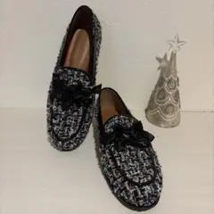 【美品】バニスターマルチカラー ツイード ローファー　箱ありのサムネイル