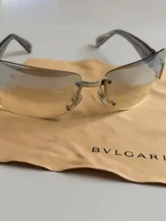 ブルガリ BVLGARI サングラス ハーフミラー リムレス ブラック メンズ