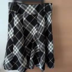 【美品 】バーバリーブルーレーベル メガノバチェック ウール フレアスカート38