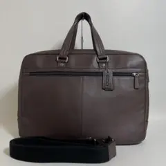 2512-171｜コーチ 2WAYビジネスバッグ レザー ダークブラウン