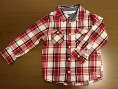H＆M チェックシャツ 長袖 赤 EUR92cm