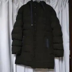 フード付きダウンジャケット 3XL オリーブグリーン