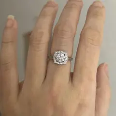 ［訳あり］モアサナイト ダイヤモンド リング 指輪 フリーサイズ 約1ct