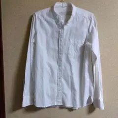 ホワイト コットン ボタンダウンシャツ M