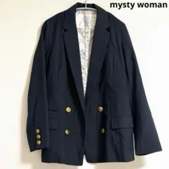 ミスティウーマン ブレザー 紺ブレ金ボタン M ダブル ネイビー ジャケット
