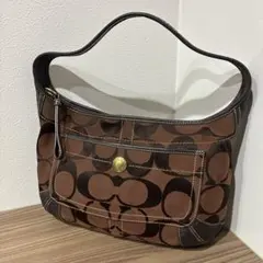 COACH コーチ シグネチャー ワンショルダーバッグ y2k ブラウン - メルカリ
