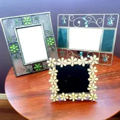デザイン フォトフレーム ２個セット（１つオマケ）