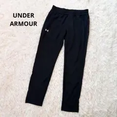 アンダーアーマー ジャージパンツ S 黒 ロゴ トレーニング ウエストゴム