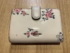 COACH フラワープリント 二つ折り財布
