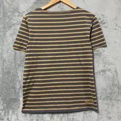 【L1482】 marmot ボーダーTシャツ サイズM オレンジのサムネイル