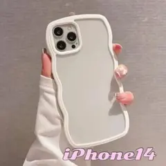 〈韓国人気〉iPhone 14 うねうね ウエーブ クリア スマホケース