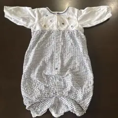 familiar ストライプ柄ロンパース