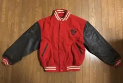 80s 90s ラルフローレン スタジャン ウール レザー袖 短丈