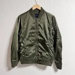 シップスジェットブルー　ミリタリージャケット　ブルゾン　カーキ　M