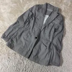 ZARA BASIC ストライプテーラードジャケット　M