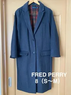 【未使用級】フレッドペリー チェスターコート チェック 8 M ブラウン SUGGESTION（サジェッション）の「【SUGGESTION】チェック柄 ダブル