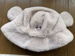 ディズニー　もこもこ　バケハ　アイボリー