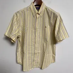 Polo Ralph Lauren イエロー ストライプ 半袖シャツ XL