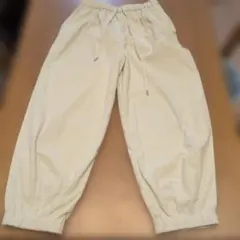 Studio CLIP ベージュ ワイドパンツ ドローストリング