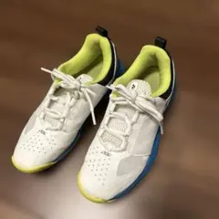 YONEX テニスシューズ ホワイト/ブルー/イエロー