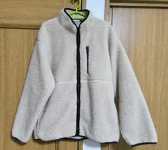 フリースジャケット　アイボリー L