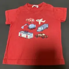 【familiar・110㌢】 Tシャツ 乗り物刺繍