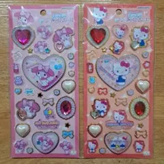 キラキラジュエルシール　ハローキティ・マイメロディ 立体シールセット