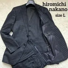 ✨美品✨hiromichi nakano スーツセットアップ 3ピース チェックのサムネイル