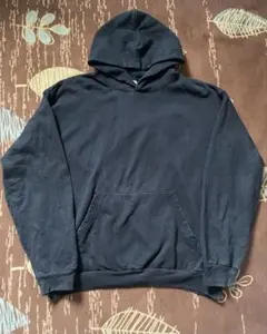 【ロサンゼルスアパレル】 パーカー　ブラック　無地　フーディー　サイズ2XL