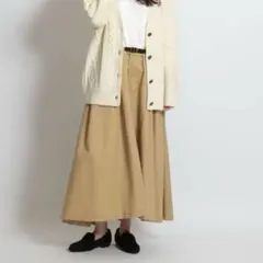 niko and ロングフレアスカート ベルト付き タックギャザー マキシ丈 Ｍ